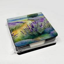 Load image into Gallery viewer, Lavender in Watercolor PU Leather Note Paper Holder