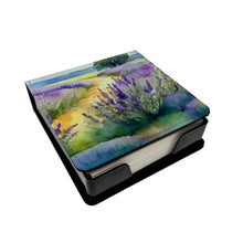 Load image into Gallery viewer, Lavender in Watercolor PU Leather Note Paper Holder