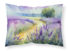 Load image into Gallery viewer, Lavender in Watercolor Fabric Standard Pillowcase – Artistic Decorative Front, White Back
