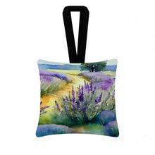 Load image into Gallery viewer, Lavender in Watercolor Hanging Square Fabric Ornament 3.5 × 3.5