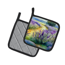 Load image into Gallery viewer, Lavender in Watercolor Pot Holders - Set of 2 Decorative Kitchen Helpers | Made in the USA