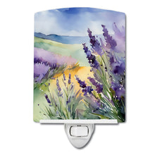Load image into Gallery viewer, Lavender in Watercolor Ceramic Night Light