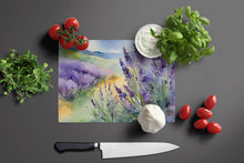 Load image into Gallery viewer, Lavender in Watercolor Glass Cutting Boards – Durable, Decorative Kitchen Art Large