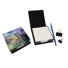 Load image into Gallery viewer, Lavender in Watercolor PU Leather Note Paper Holder