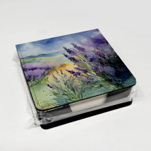 Load image into Gallery viewer, Lavender in Watercolor PU Leather Note Paper Holder