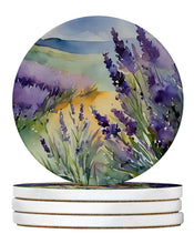 Load image into Gallery viewer, Lavender in Watercolor Large Sandstone Coasters Pack of 4