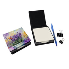 Load image into Gallery viewer, Lavender in Watercolor PU Leather Note Paper Holder