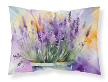 Load image into Gallery viewer, Lavender in Watercolor Fabric Standard Pillowcase – Artistic Decorative Front, White Back