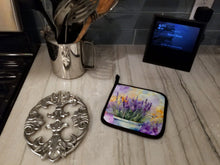 Load image into Gallery viewer, Lavender in Watercolor Pot Holders - Set of 2 Decorative Kitchen Helpers | Made in the USA