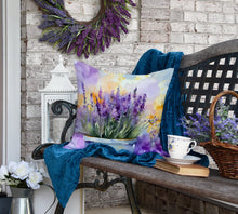 Load image into Gallery viewer, Lavender in Watercolor Throw Pillow