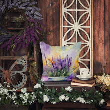 Load image into Gallery viewer, Lavender in Watercolor Throw Pillow