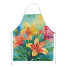 Load image into Gallery viewer, Lilies in Watercolor Apron – Artist-Designed Kitchen, BBQ &amp; Craft Apron