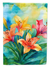 Load image into Gallery viewer, Lilies in Watercolor House Flag