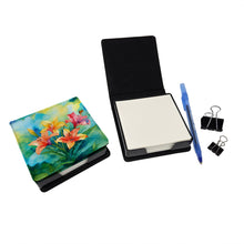 Load image into Gallery viewer, Lilies in Watercolor PU Leather Note Paper Holder