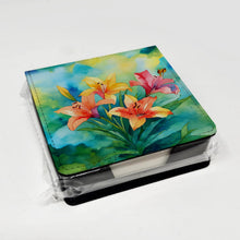 Load image into Gallery viewer, Lilies in Watercolor PU Leather Note Paper Holder