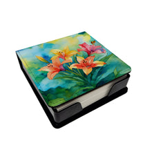 Load image into Gallery viewer, Lilies in Watercolor PU Leather Note Paper Holder