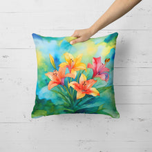 Load image into Gallery viewer, Lilies in Watercolor Throw Pillow
