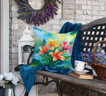 Load image into Gallery viewer, Lilies in Watercolor Throw Pillow