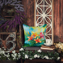 Load image into Gallery viewer, Lilies in Watercolor Throw Pillow