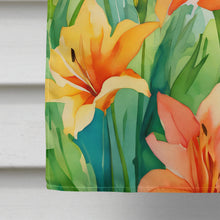 Load image into Gallery viewer, Lilies in Watercolor House Flag