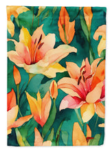 Load image into Gallery viewer, Lilies in Watercolor House Flag