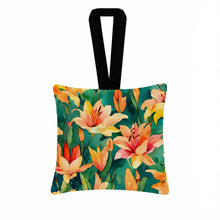 Load image into Gallery viewer, Lilies in Watercolor Hanging Square Fabric Ornament 3.5 × 3.5