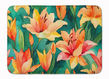 Load image into Gallery viewer, Lilies in Watercolor Memory Foam Kitchen Mat
