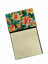 Load image into Gallery viewer, Lilies in Watercolor Sticky Note Holder- Refiilable Desk Accessory Note Pad