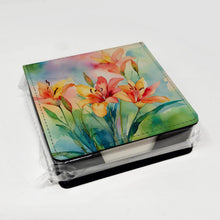 Load image into Gallery viewer, Lilies in Watercolor PU Leather Note Paper Holder
