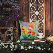 Load image into Gallery viewer, Lilies in Watercolor Throw Pillow