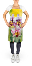 Load image into Gallery viewer, Orchids in Watercolor Apron – Artist-Designed Kitchen, BBQ &amp; Craft Apron