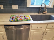 Load image into Gallery viewer, Orchids in Watercolor Dish Drying Mat