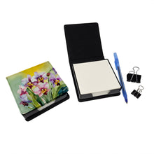 Load image into Gallery viewer, Orchids in Watercolor PU Leather Note Paper Holder