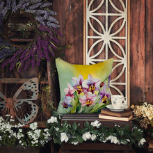 Load image into Gallery viewer, Orchids in Watercolor Throw Pillow