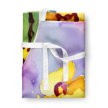Load image into Gallery viewer, Orchids in Watercolor Apron – Artist-Designed Kitchen, BBQ &amp; Craft Apron