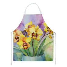 Load image into Gallery viewer, Orchids in Watercolor Apron – Artist-Designed Kitchen, BBQ &amp; Craft Apron
