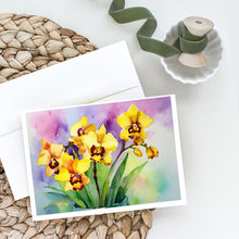 Load image into Gallery viewer, Orchids in Watercolor Greeting Cards -  Blank Note Cards – 8-Pack of Artist-Designed Cards with Envelopes