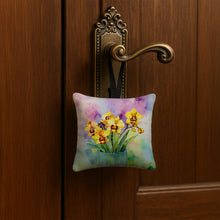 Load image into Gallery viewer, Orchids in Watercolor Hanging Square Fabric Ornament 3.5 × 3.5