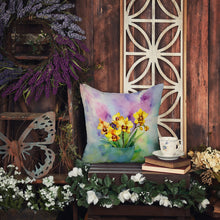 Load image into Gallery viewer, Orchids in Watercolor Throw Pillow