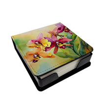 Load image into Gallery viewer, Orchids in Watercolor PU Leather Note Paper Holder