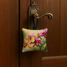 Load image into Gallery viewer, Orchids in Watercolor Hanging Square Fabric Ornament 3.5 × 3.5