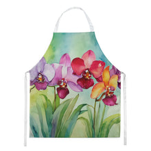 Load image into Gallery viewer, Orchids in Watercolor Apron – Artist-Designed Kitchen, BBQ &amp; Craft Apron