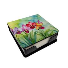 Load image into Gallery viewer, Orchids in Watercolor PU Leather Note Paper Holder