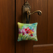 Load image into Gallery viewer, Orchids in Watercolor Hanging Square Fabric Ornament 3.5 × 3.5