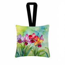 Load image into Gallery viewer, Orchids in Watercolor Hanging Square Fabric Ornament 3.5 × 3.5