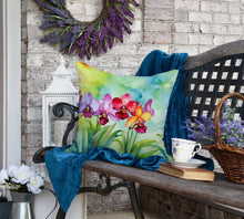 Load image into Gallery viewer, Orchids in Watercolor Throw Pillow