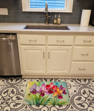 Load image into Gallery viewer, Orchids in Watercolor Memory Foam Kitchen Mat