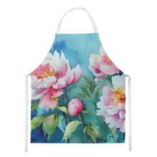 Load image into Gallery viewer, Peonies in Watercolor Apron – Artist-Designed Kitchen, BBQ &amp; Craft Apron