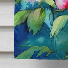 Load image into Gallery viewer, Peonies in Watercolor House Flag