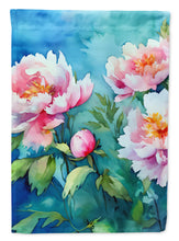 Load image into Gallery viewer, Peonies in Watercolor House Flag